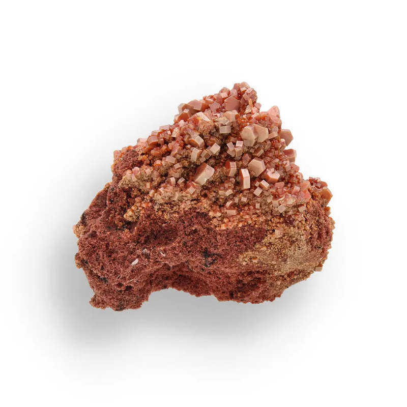 Vanadinite Flame: Lustrous Red Hexagons from Morocco