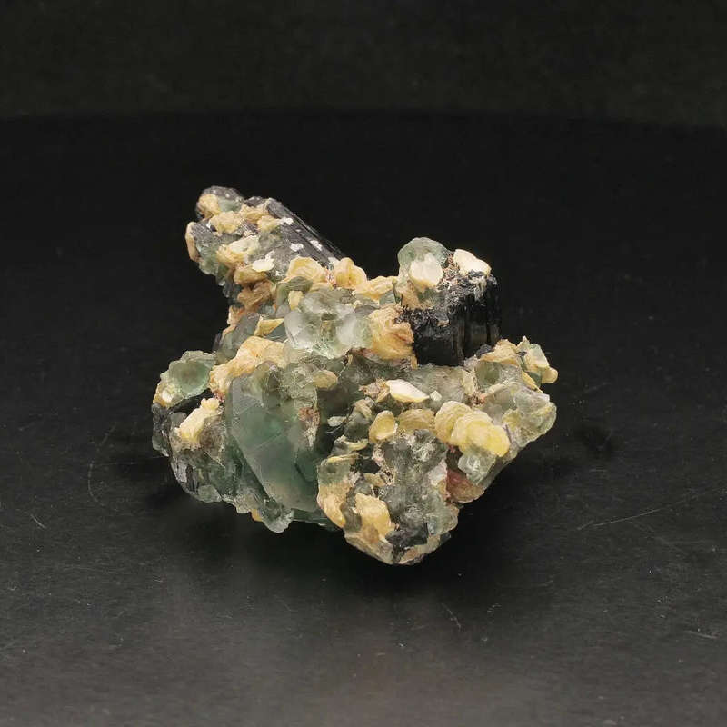 Fluorite, Muscovite and Tourmaline Cluster from Erongo