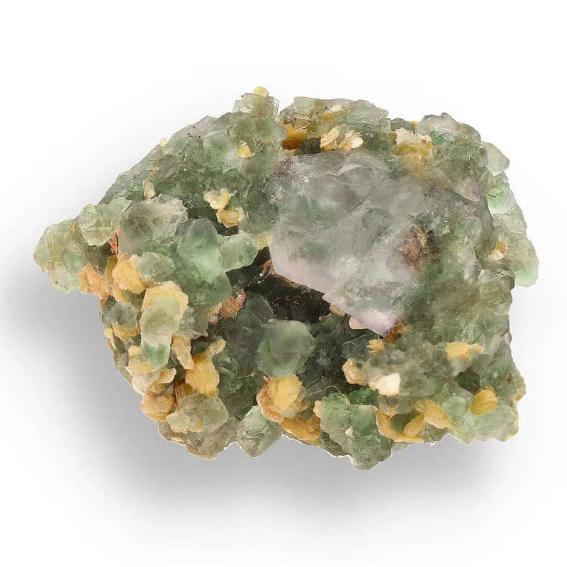 Fluorite and Muscovite Crystal Cluster from Erongo