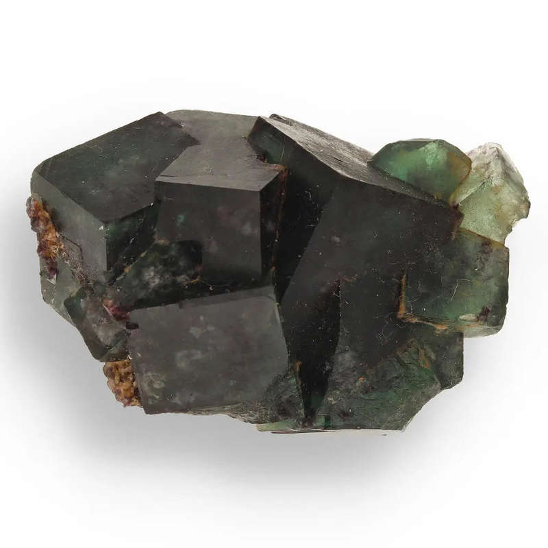 Dark Green Fluorite with Purple Highlights from Okoruso