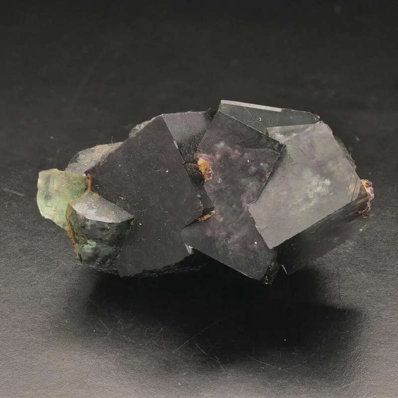 Dark Green Fluorite with Purple Highlights from Okoruso