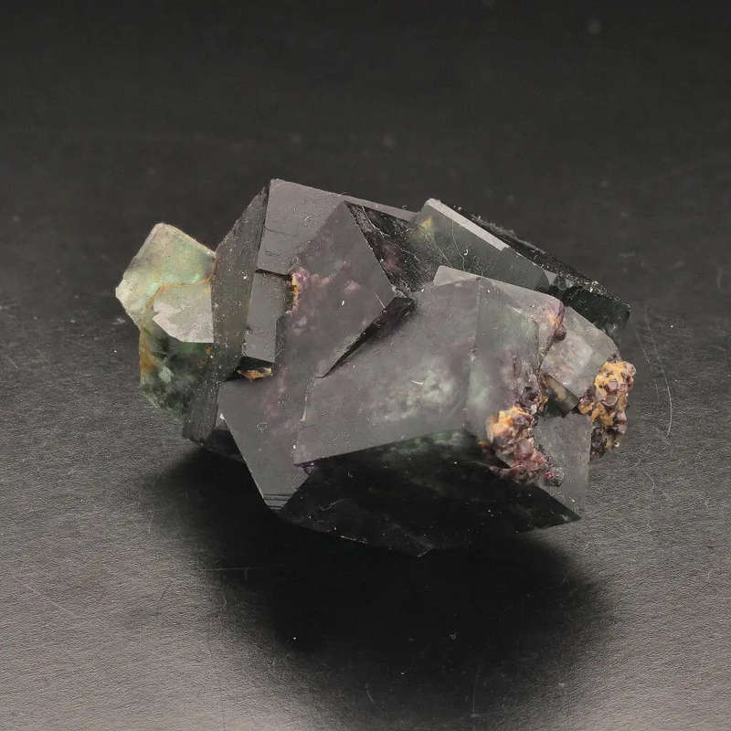 Dark Green Fluorite with Purple Highlights from Okoruso