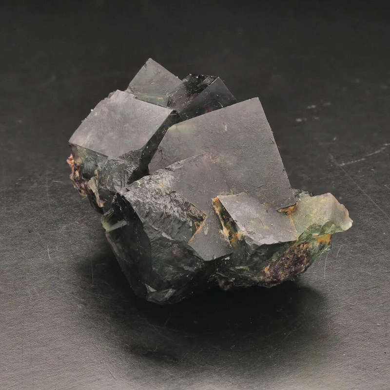 Dark Green Fluorite with Purple Highlights from Okoruso