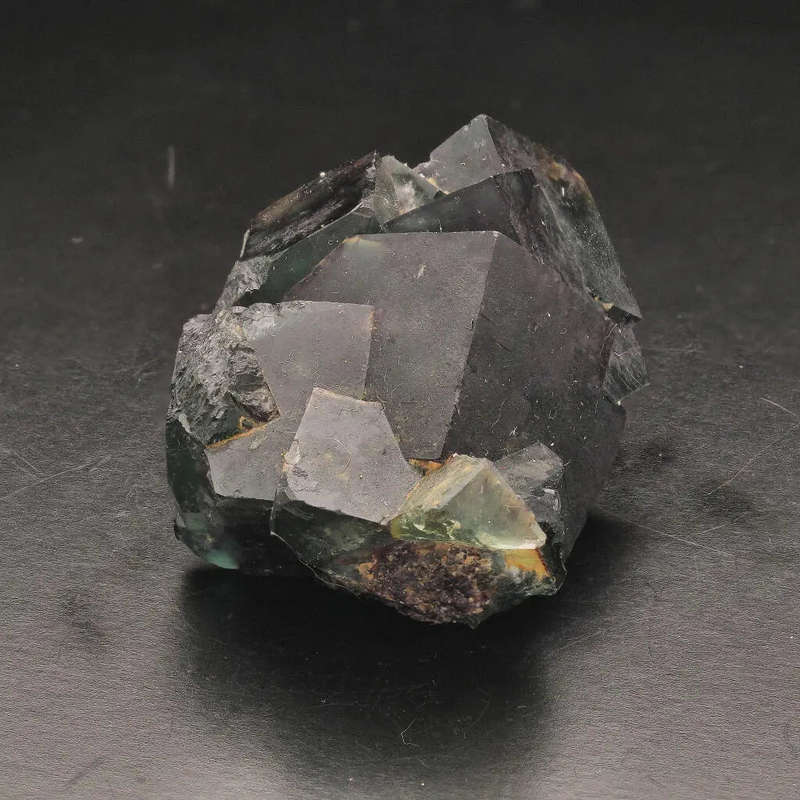 Dark Green Fluorite with Purple Highlights from Okoruso