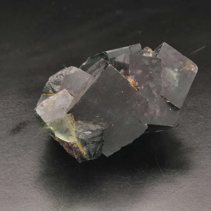Dark Green Fluorite with Purple Highlights from Okoruso