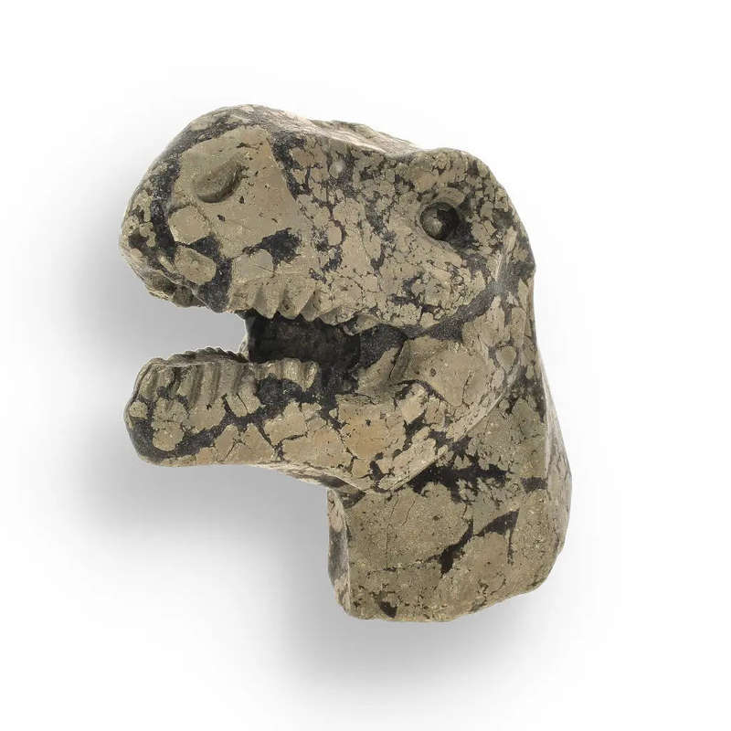 T-Rex Golden Beast: Pyrite Head Carving