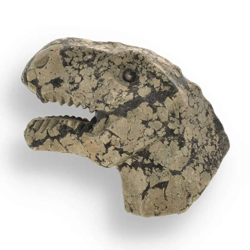 T-Rex Golden Beast: Pyrite Head Carving