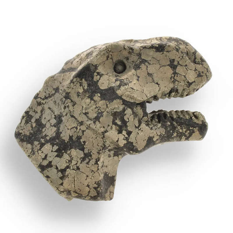 T-Rex Golden Beast: Pyrite Head Carving