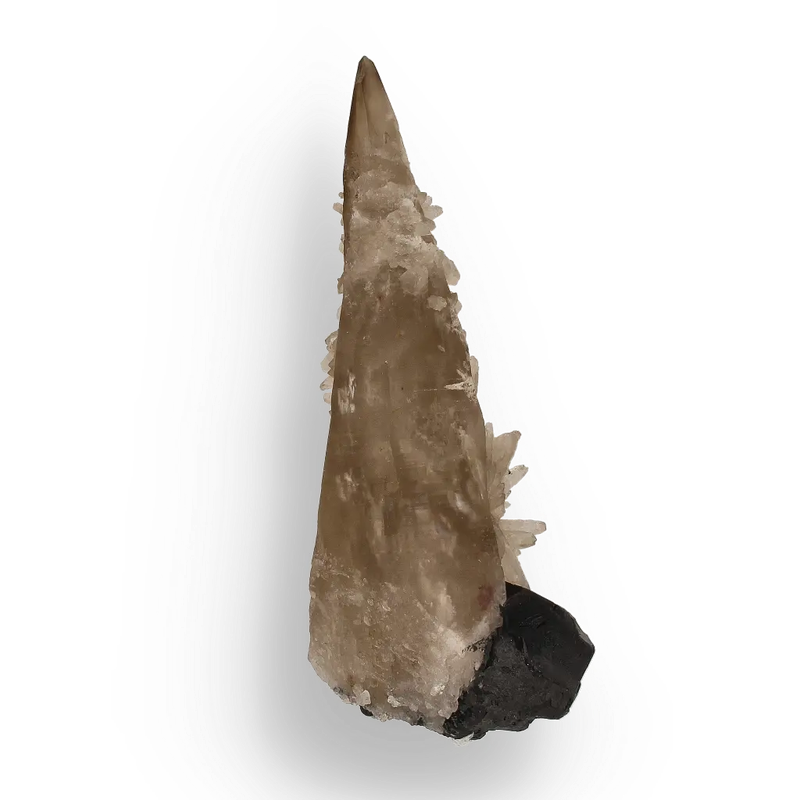 Smoky Quartz with Schorl and Feldspar from Erongo
