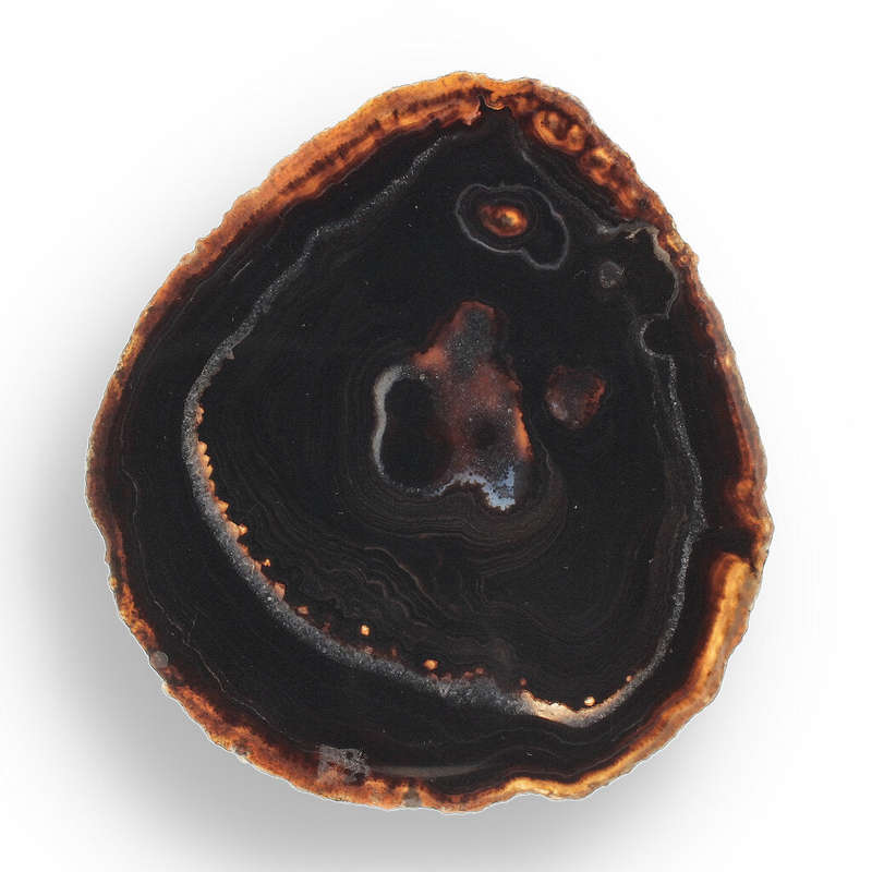 Natural Black Agate Slice  Midnight Magic in Stone