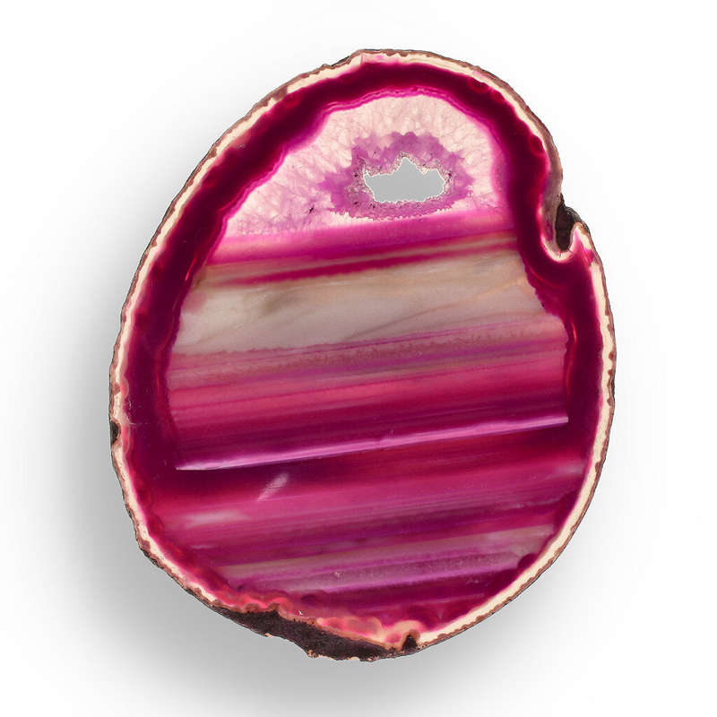Pink Dyed Agate Slice  Natures Candy Rock