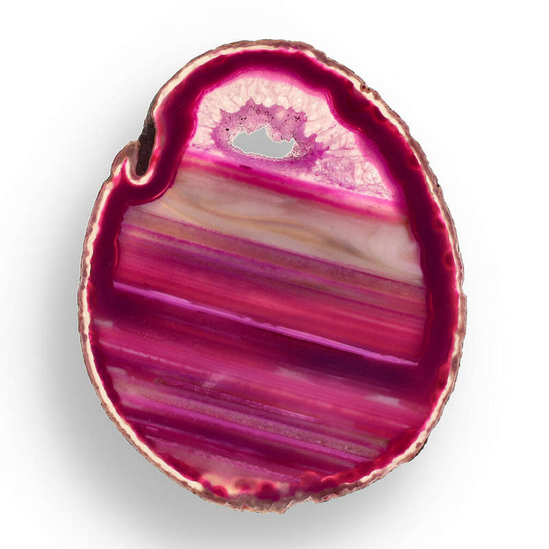 Pink Dyed Agate Slice  Natures Candy Rock