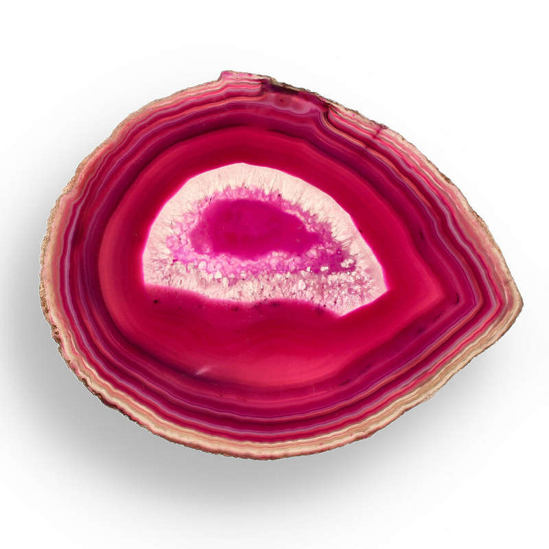 Pink Dyed Agate Slice  Pop of Pink Power