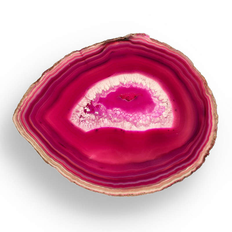 Pink Dyed Agate Slice  Pop of Pink Power
