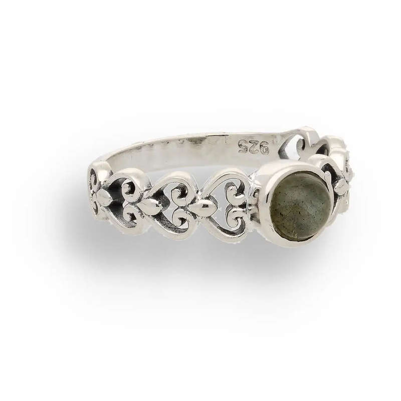 Labradorite Love & Light Heart Ring