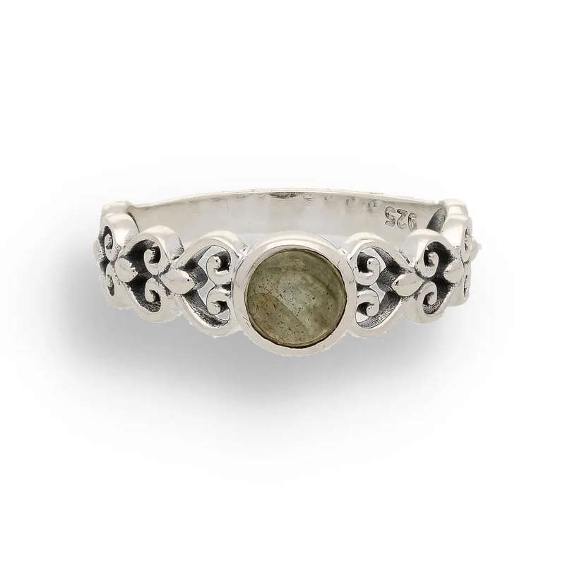 Labradorite Love & Light Heart Ring