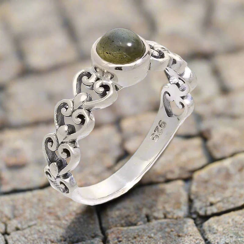Labradorite Love & Light Heart Ring