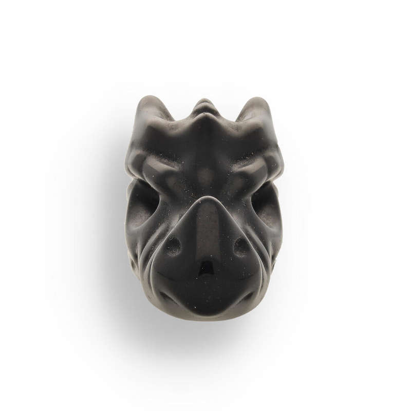 Black Onyx Dragon Head - Shadow Guardian