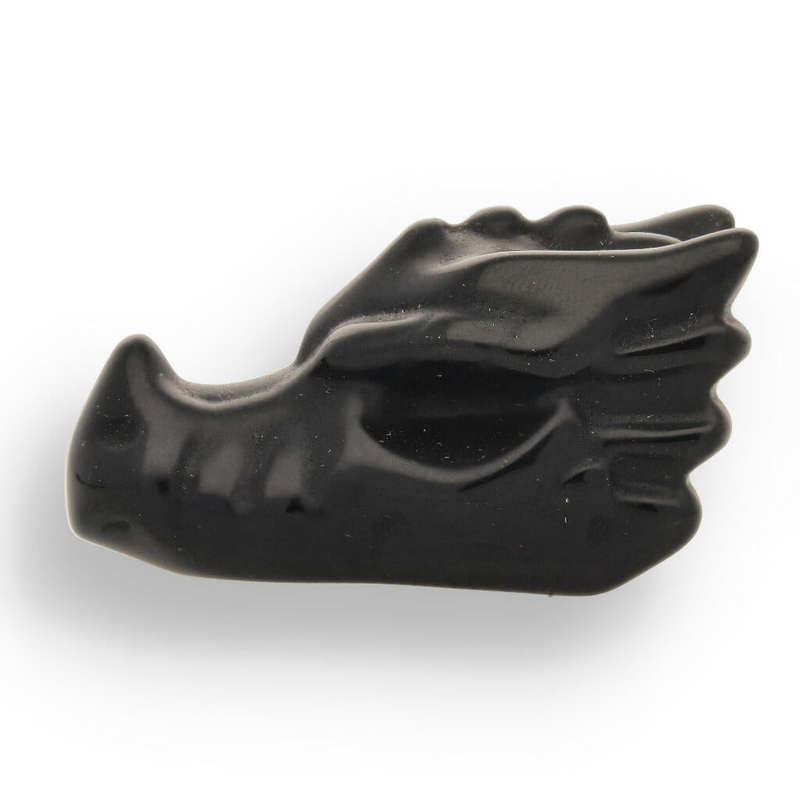 Black Onyx Dragon Head - Shadow Guardian