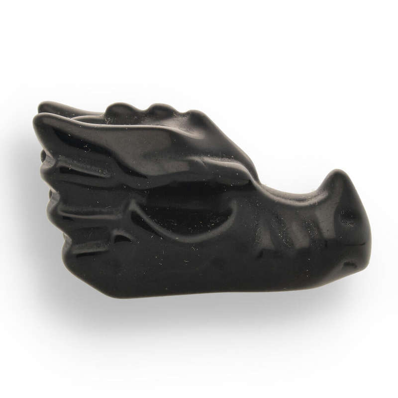Black Onyx Dragon Head - Shadow Guardian