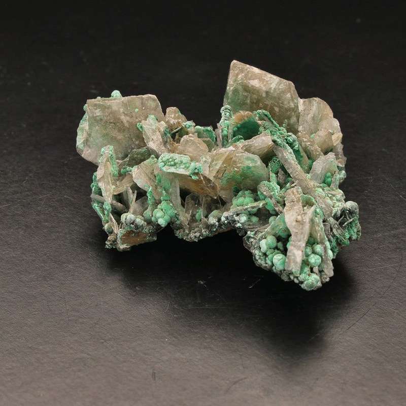 Unique Baryte and Malachite Combo: Shangulowe Mine