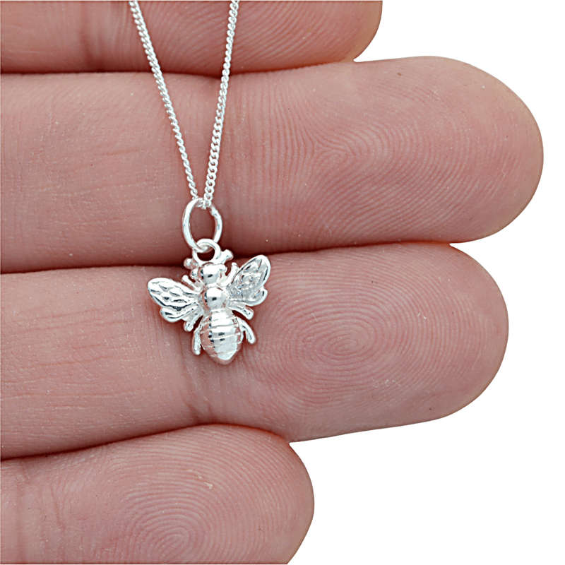 Buzzing Bee Sterling Silver Necklace