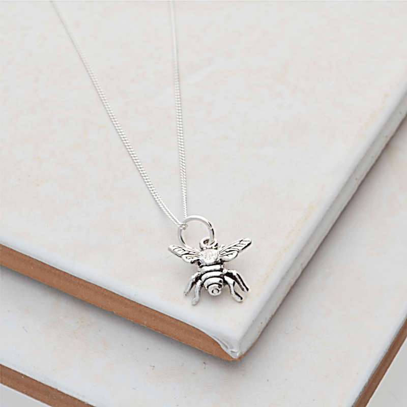 Sweet as Honey: Bee Charm Necklace in Silver