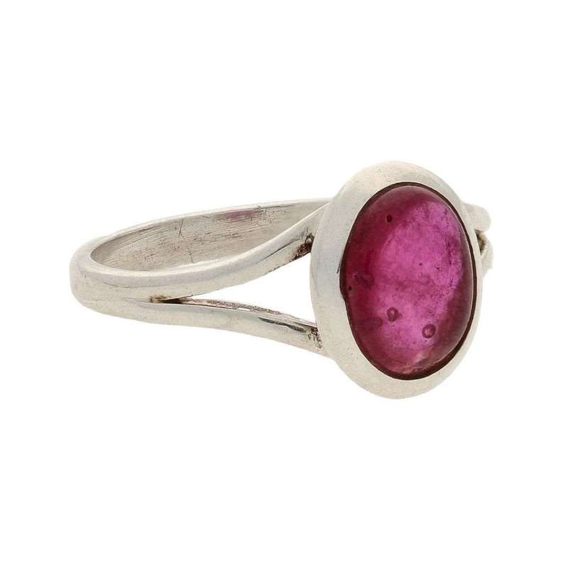 Blushing Beauty Pink Ruby Sterling Silver Ring