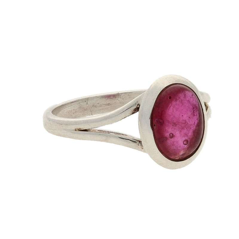 Blushing Beauty Pink Ruby Sterling Silver Ring
