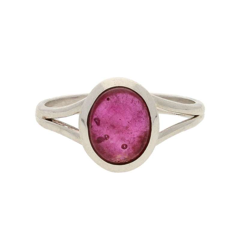 Blushing Beauty Pink Ruby Sterling Silver Ring