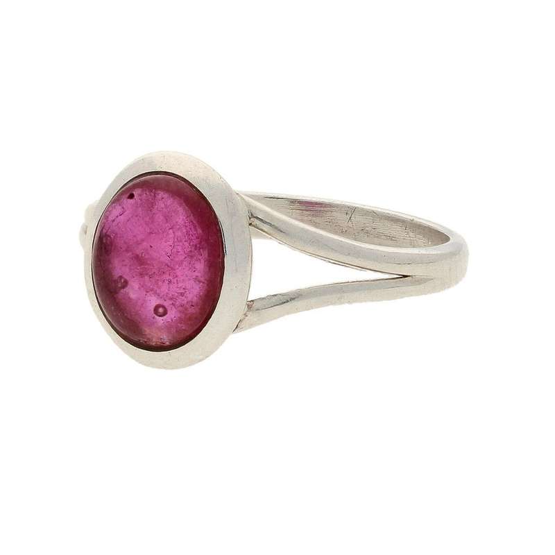 Blushing Beauty Pink Ruby Sterling Silver Ring