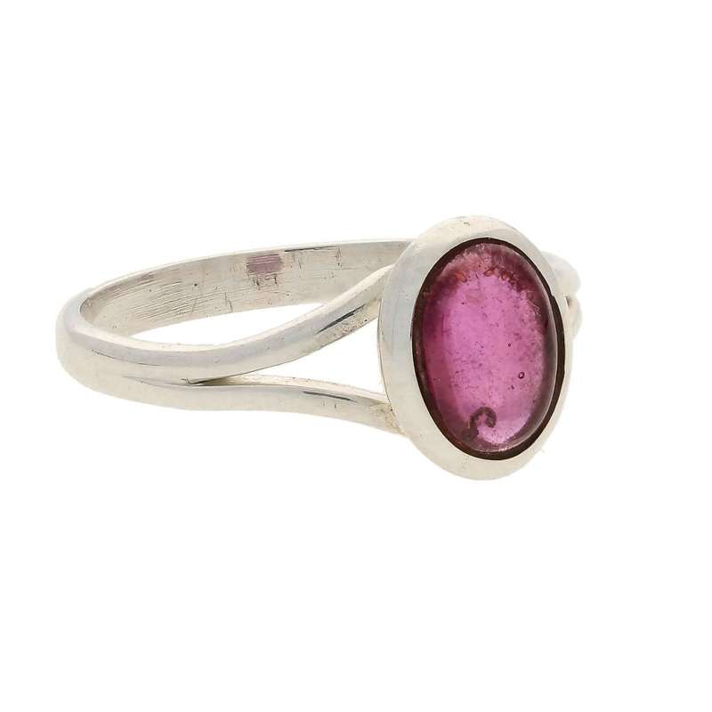 Blushing Beauty Pink Ruby Sterling Silver Ring