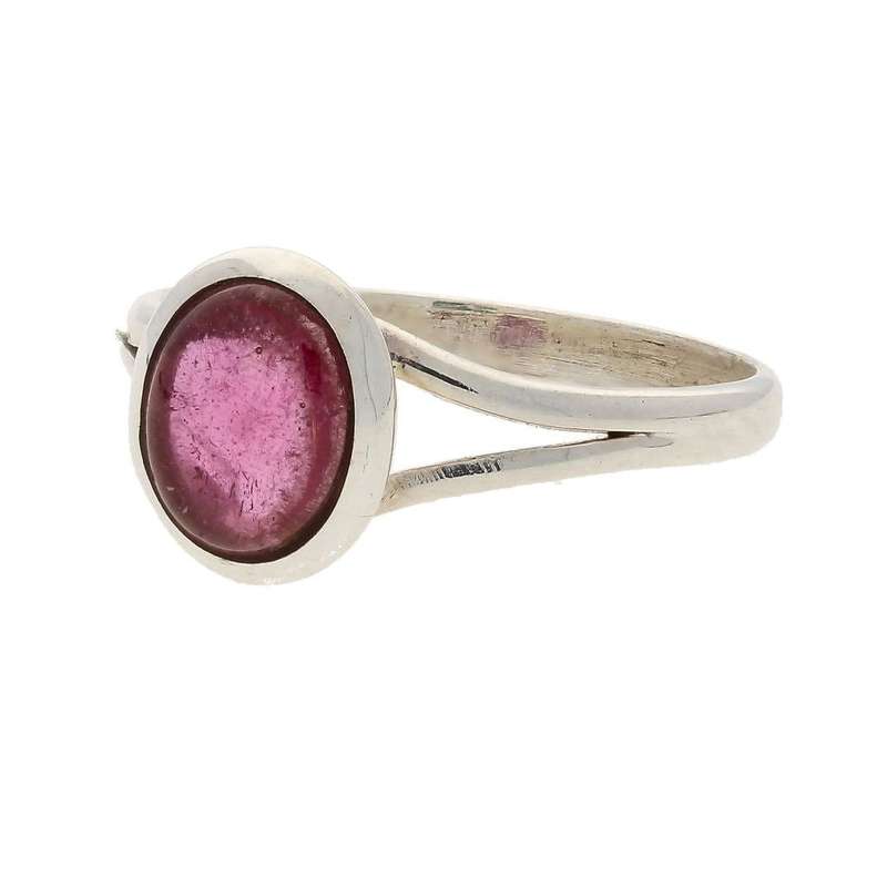 Blushing Beauty Pink Ruby Sterling Silver Ring