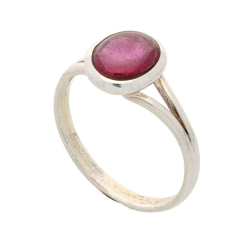 Blushing Beauty Pink Ruby Sterling Silver Ring