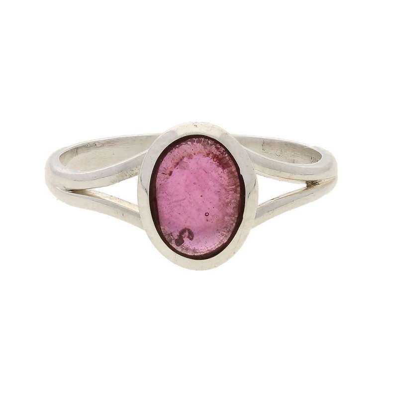 Blushing Beauty Pink Ruby Sterling Silver Ring