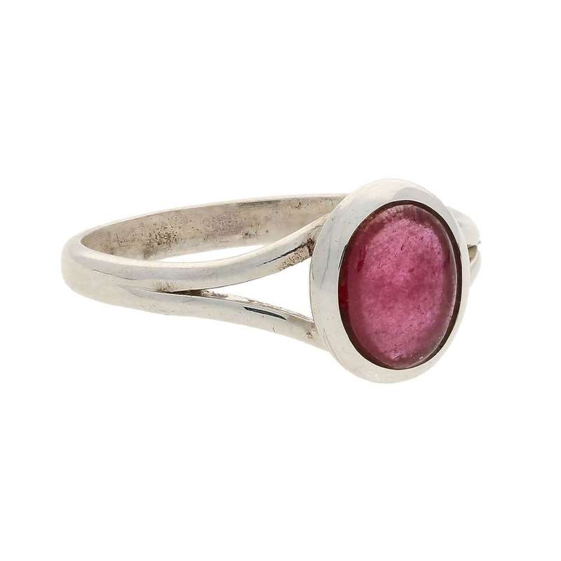Blushing Beauty Pink Ruby Sterling Silver Ring