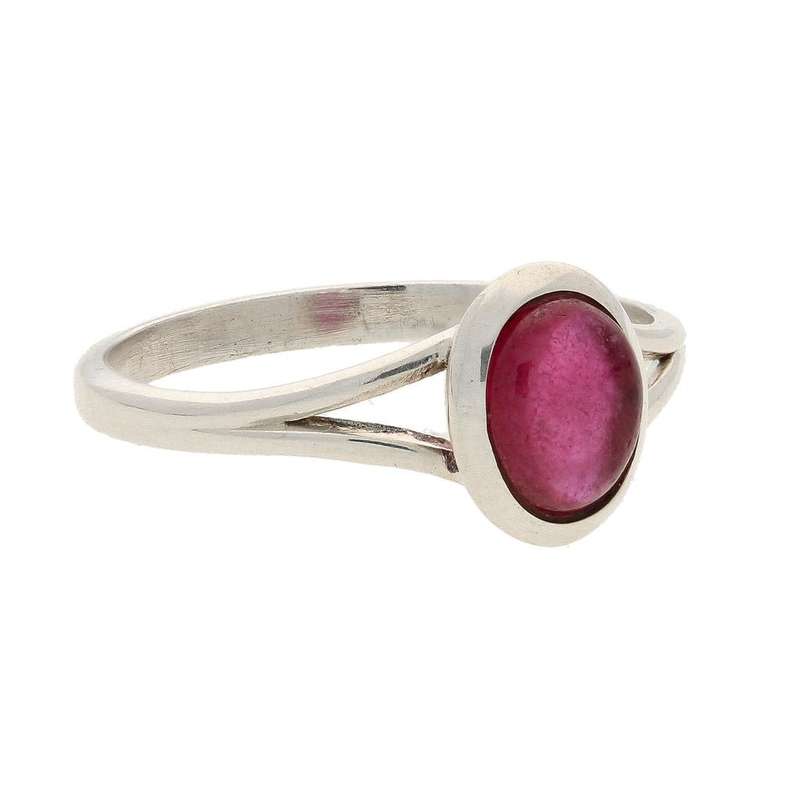 Blushing Beauty Pink Ruby Sterling Silver Ring