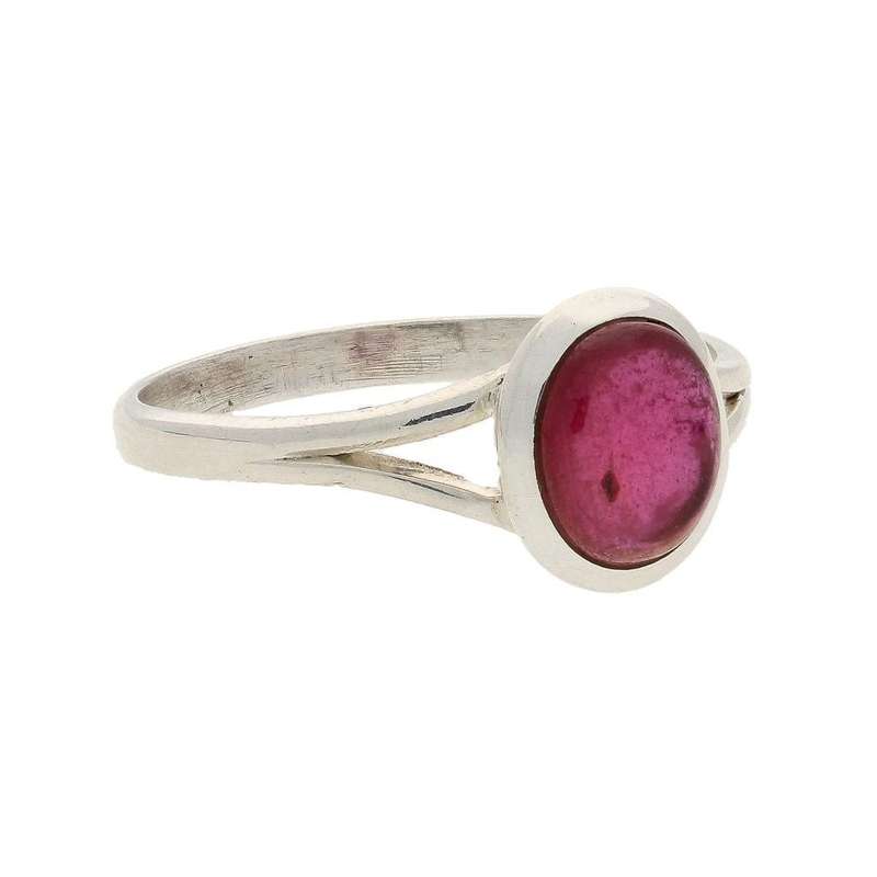 Blushing Beauty Pink Ruby Sterling Silver Ring