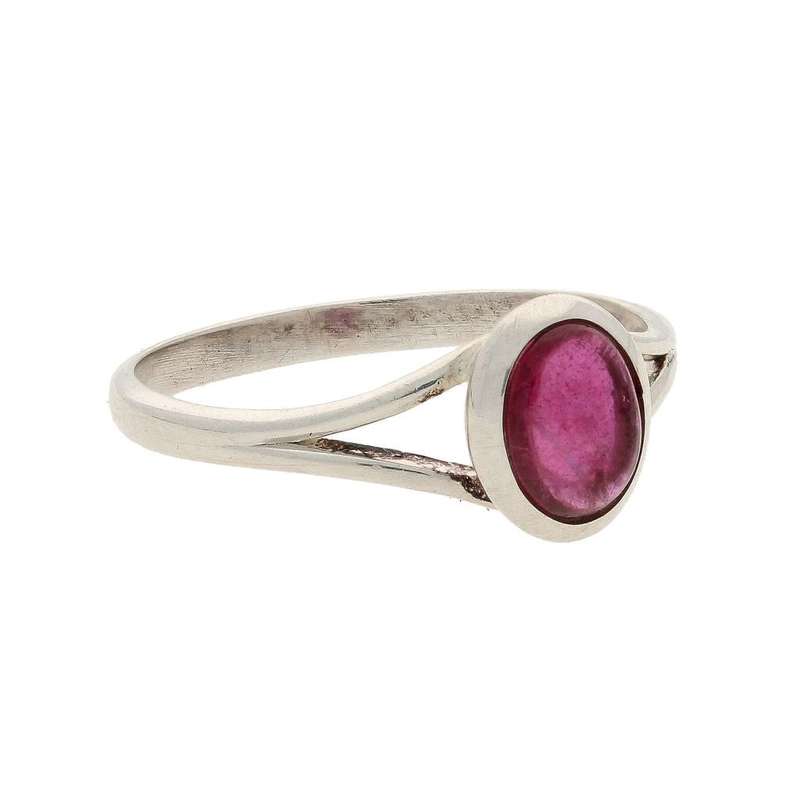 Blushing Beauty Pink Ruby Sterling Silver Ring