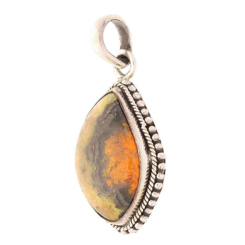 Bumble Bee Jasper Sterling Silver Pendant
