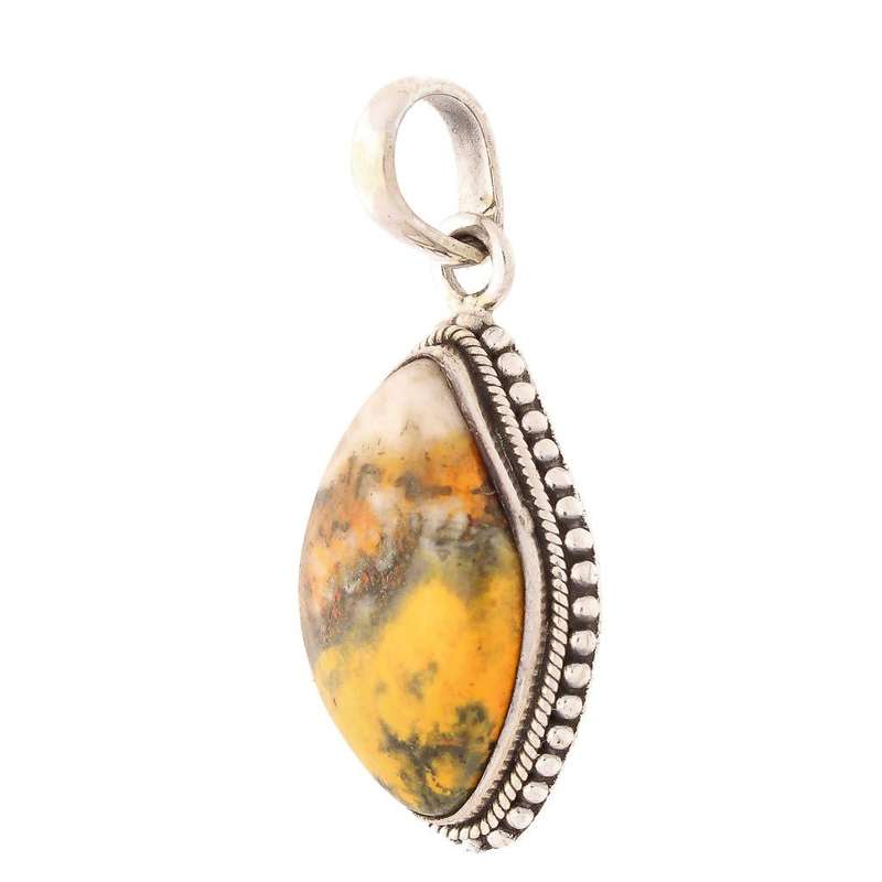 Bumble Bee Jasper Sterling Silver Pendant