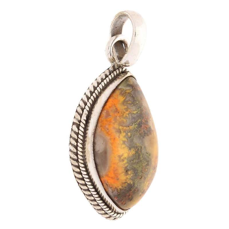 Bumble Bee Jasper Sterling Silver Pendant