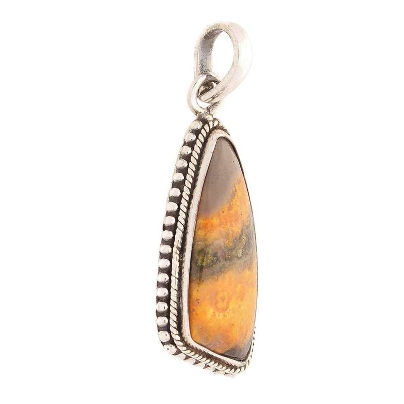 Bumble Bee Jasper Sterling Silver Pendant