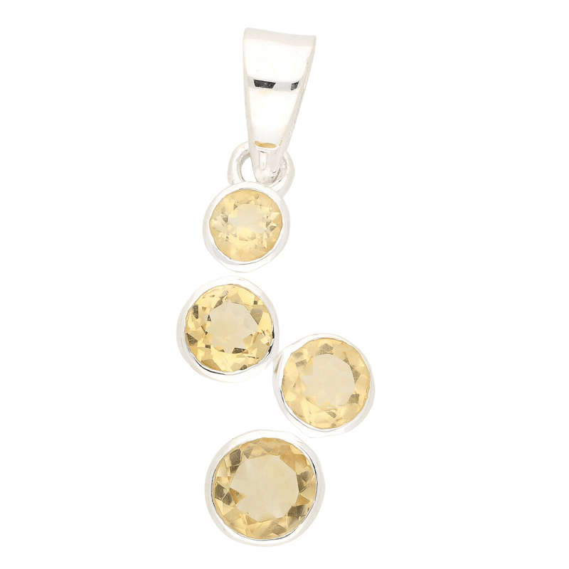 Citrine Sterling Silver Constellation Pendant