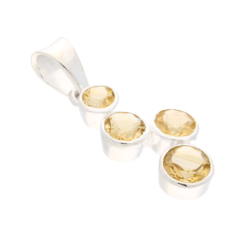 Citrine Sterling Silver Constellation Pendant