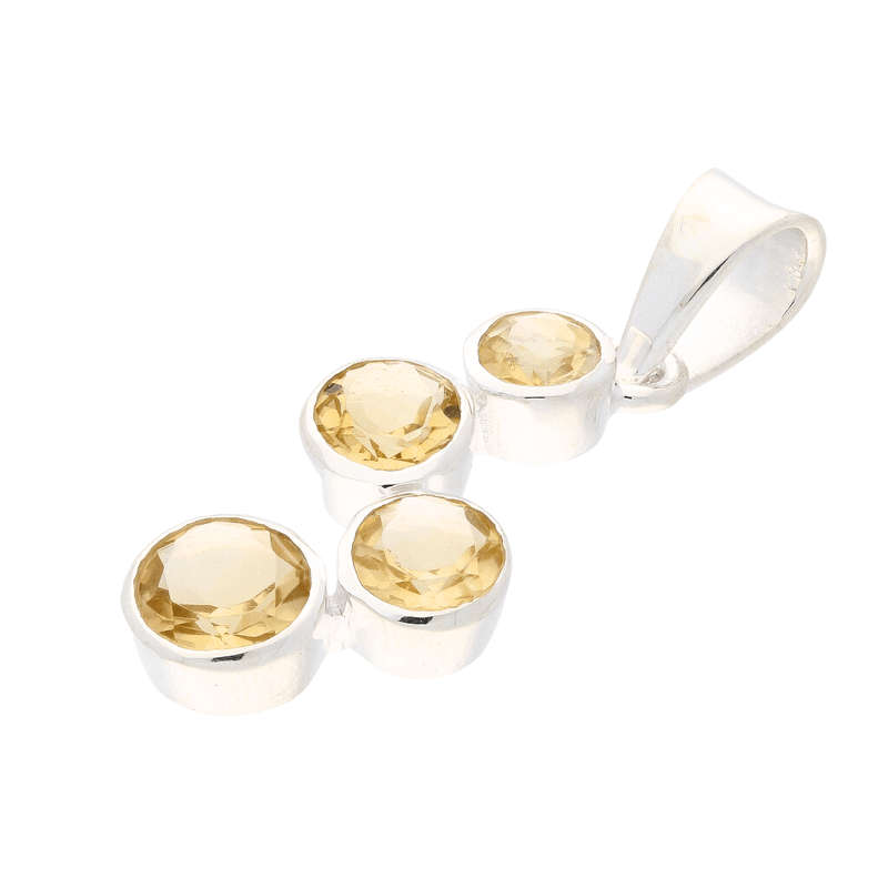Citrine Sterling Silver Constellation Pendant