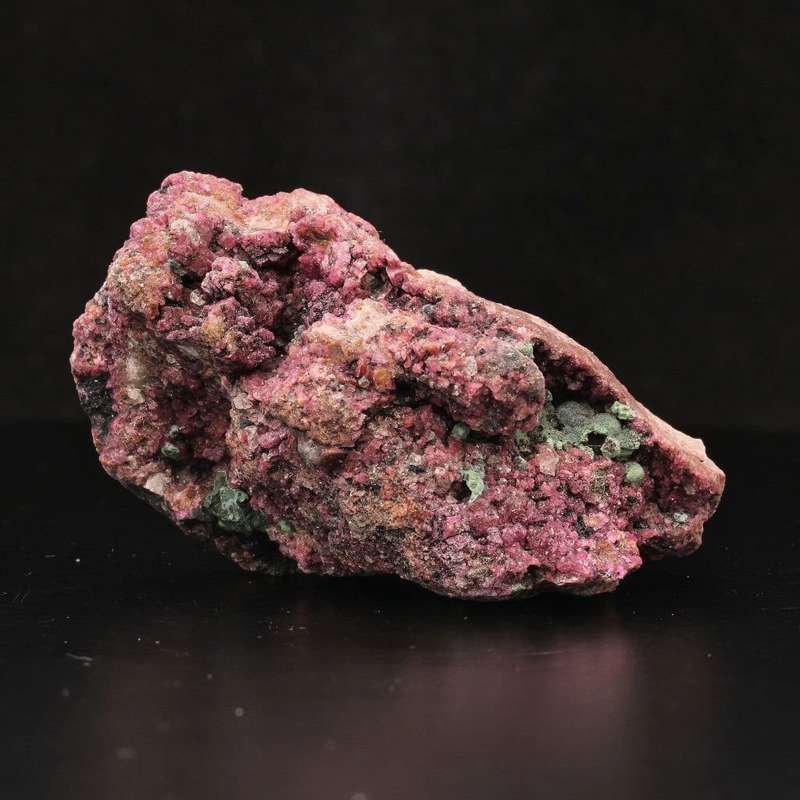 Cobaltoan Calcite with Malacite on Matrix