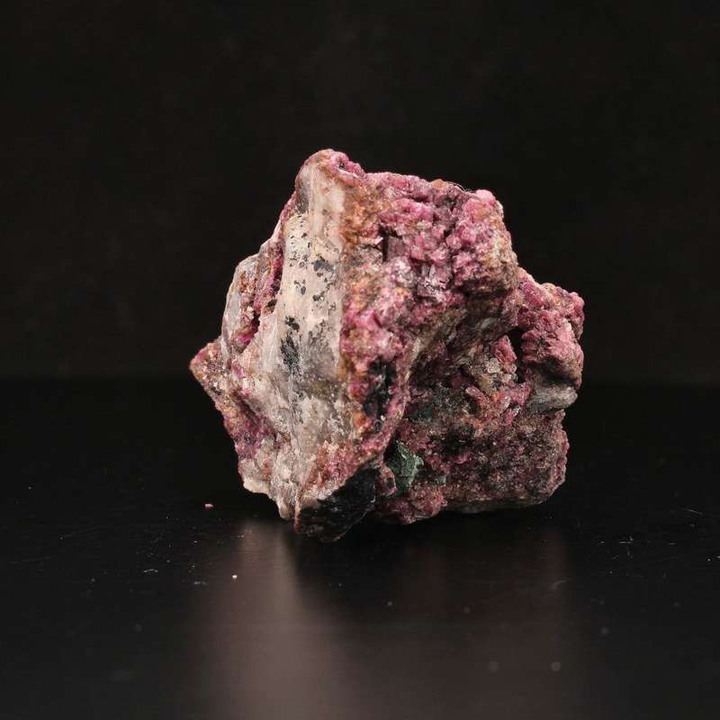Cobaltoan Calcite with Malacite on Matrix