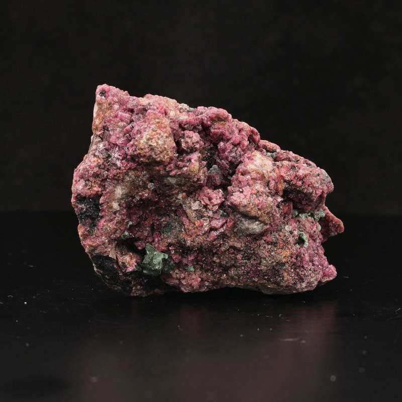 Cobaltoan Calcite with Malacite on Matrix