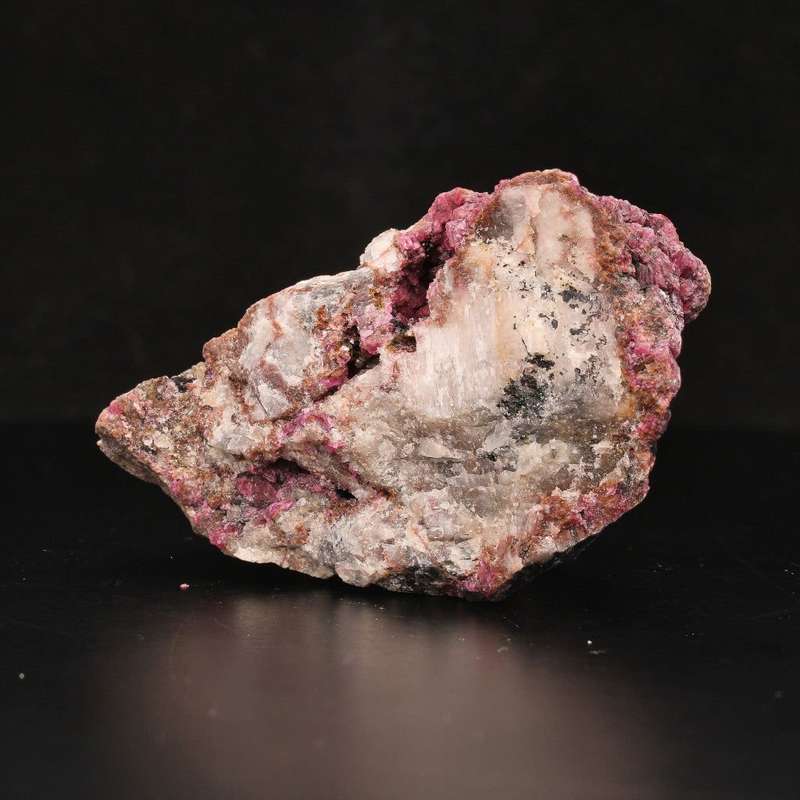 Cobaltoan Calcite with Malacite on Matrix